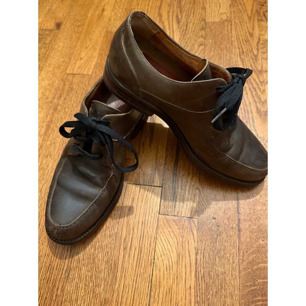 Johnston & Murphy J Murphy Oxford Brown Leather Waterproof Dark Acadamia